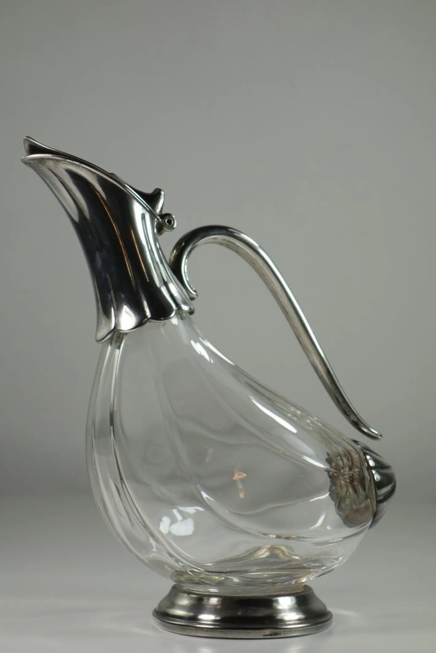Sheffield und Kristall Schnapsflasche, 1930er