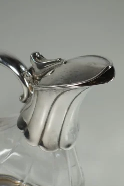 Sheffield und Kristall Schnapsflasche, 1930er
