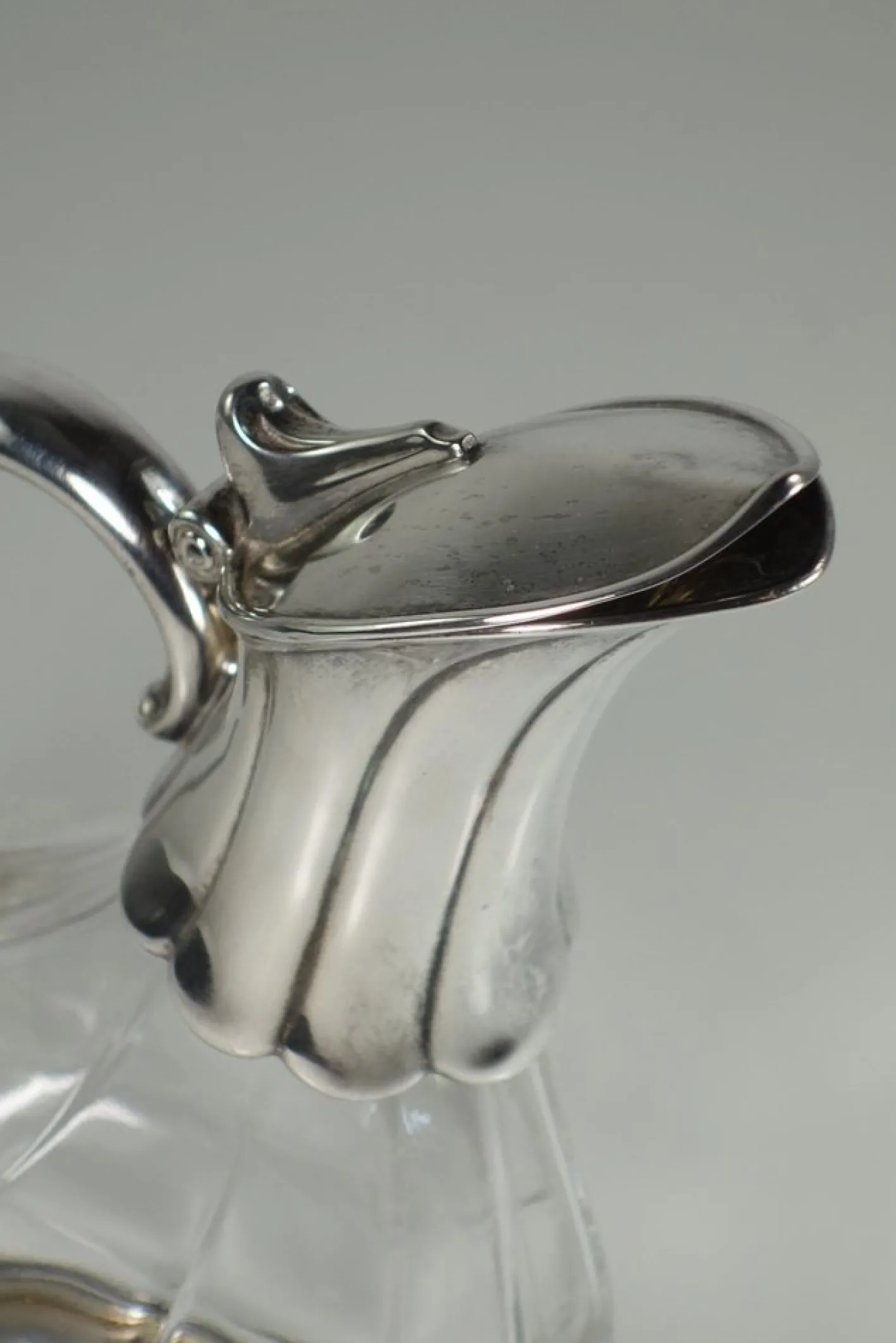 Sheffield und Kristall Schnapsflasche, 1930er