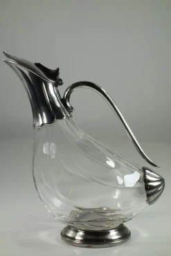 Sheffield und Kristall Schnapsflasche, 1930er