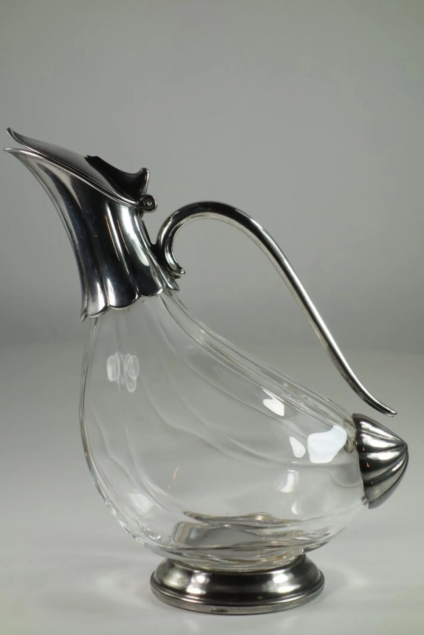 Sheffield und Kristall Schnapsflasche, 1930er