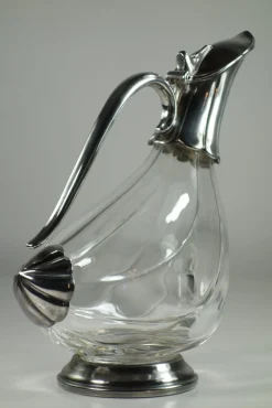 Sheffield und Kristall Schnapsflasche, 1930er