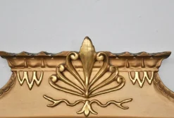 Sideboard aus Mahagoni, Birnenholz, Messing & lackierter Glasplatte mit Spiegel von F.lli Rigamonti Desio, Milano, 1940er