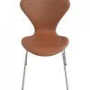Sieben Stühle aus Nussholz und Leder von Arne Jacobsen, 1970er, 6er Set