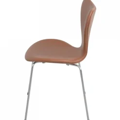 Sieben Stühle aus Nussholz und Leder von Arne Jacobsen, 1970er, 6er Set