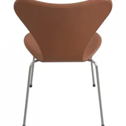 Sieben Stühle aus Nussholz und Leder von Arne Jacobsen, 1970er, 6er Set