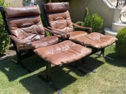 Siesta Sessel und Fußhocker von Ingmar Relling, 4 . Set