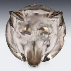 Silberfuchs Kopfplatten von Asprey & Co., 1980er, 4er Set