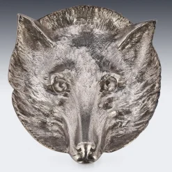 Silberfuchs Kopfplatten von Asprey & Co., 1980er, 4er Set