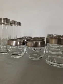 Silberne Bandglaswaren von Dorothy Thorpe Inc., 1960er, 30 Set
