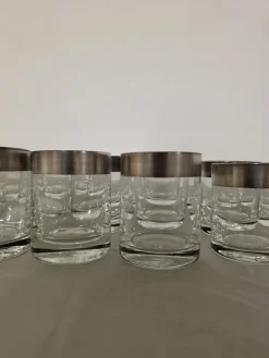 Silberne Bandglaswaren von Dorothy Thorpe Inc., 1960er, 30 Set