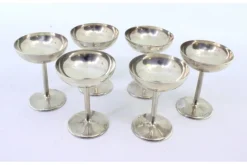 Silberne Champagnergläser, 6 . Set