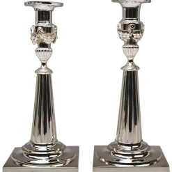 Silberne Kerzenständer von Haller, Augsburg, 2 . Set