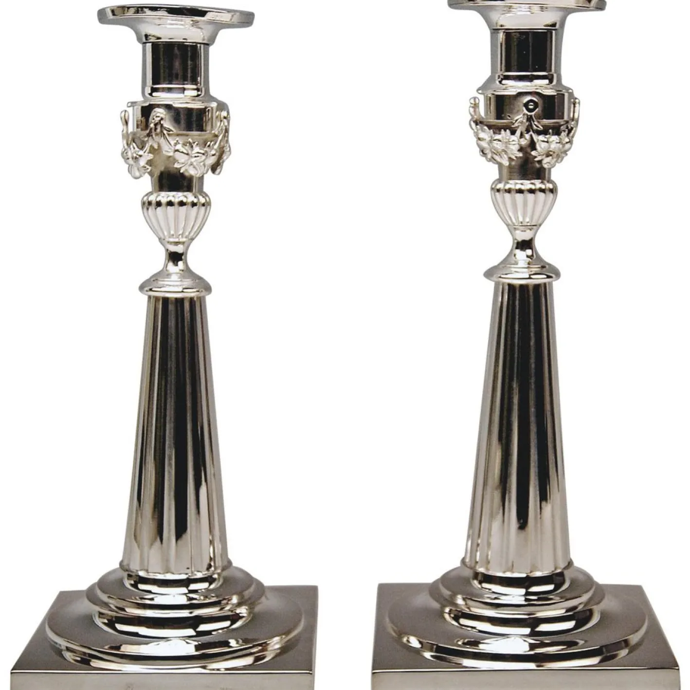 Silberne Kerzenständer von Haller, Augsburg, 2 . Set