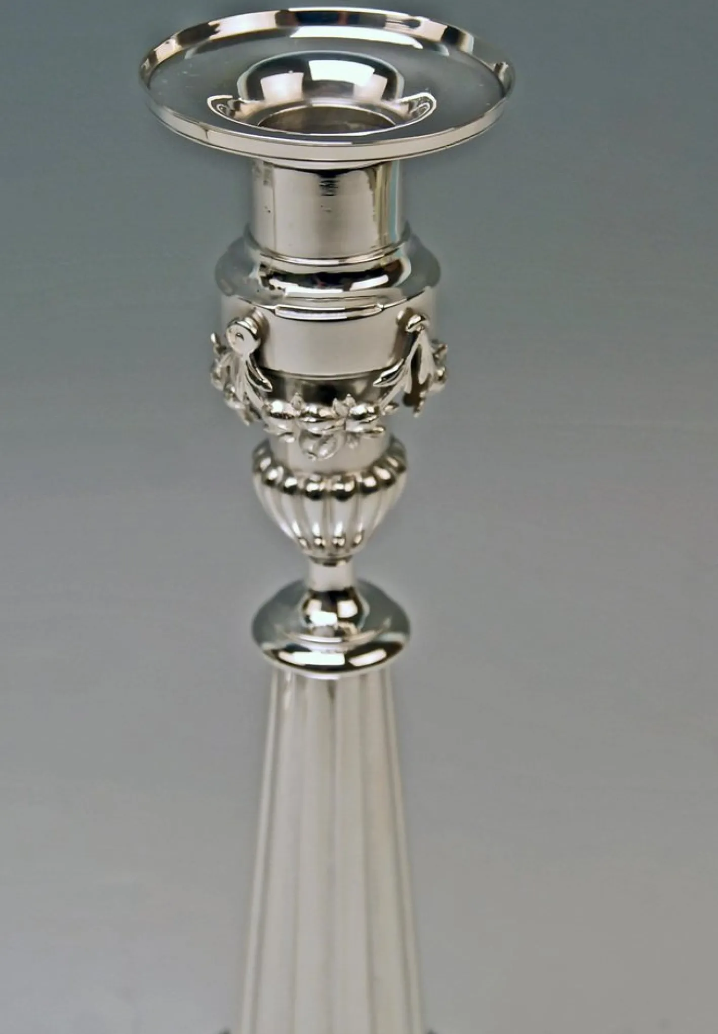 Silberne Kerzenständer von Haller, Augsburg, 2 . Set