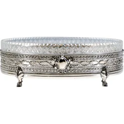 Silberner Jugendstil Jardiniere mit Glaseinsatz von JC Klinkosch, 1900