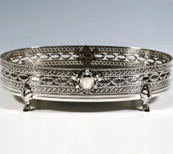 Silberner Jugendstil Jardiniere mit Glaseinsatz von JC Klinkosch, 1900