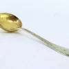 Silberner Soßenlöffel für Rechtshänder mit goldener Schöpfkelle und Streifen