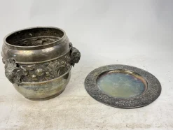 Silberner Vintage Eiskübel aus Metall & Champagner, 1950er, 2er Set
