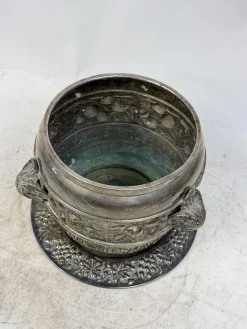 Silberner Vintage Eiskübel aus Metall & Champagner, 1950er, 2er Set