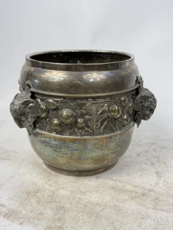 Silberner Vintage Eiskübel aus Metall & Champagner, 1950er, 2er Set