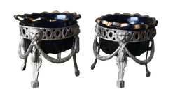 Silberne Salzstreuer von Mathieu Gérard, 1800er, 2er Set