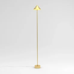 Silberne Stehlampe aus Messing von Atelier Areti