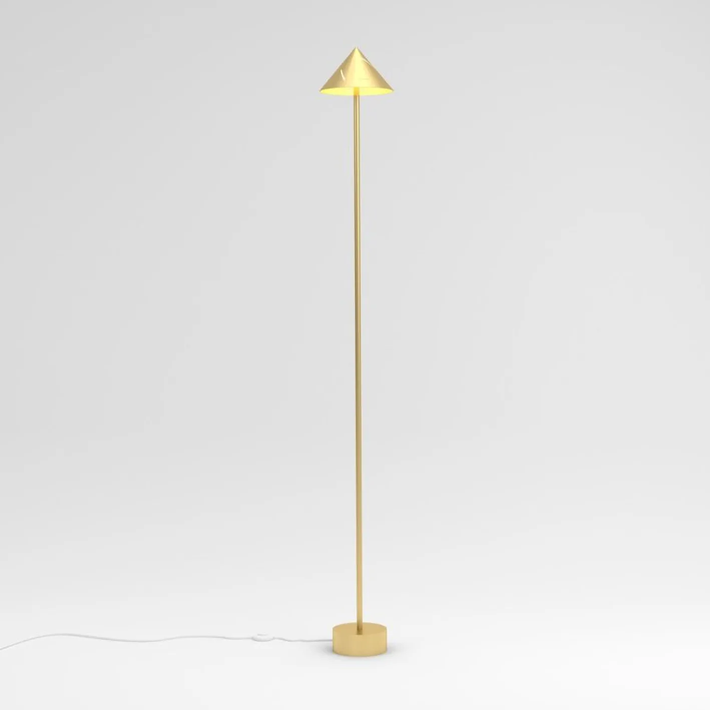 Silberne Stehlampe aus Messing von Atelier Areti