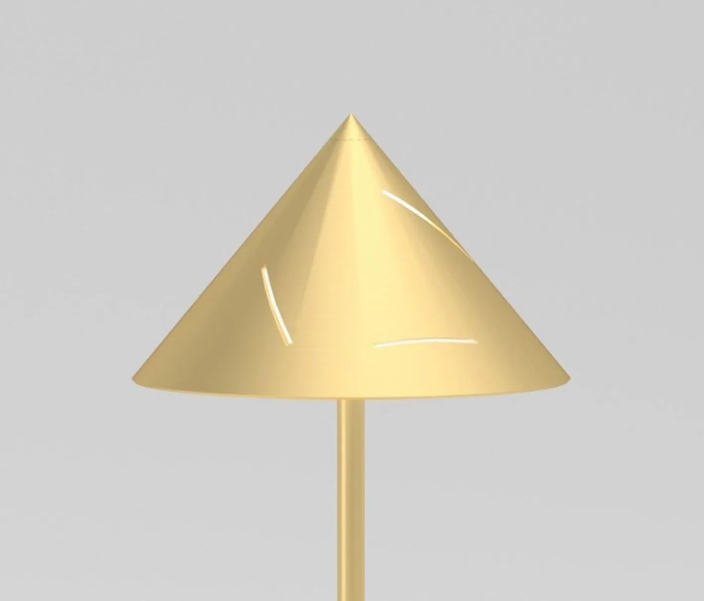 Silberne Stehlampe aus Messing von Atelier Areti