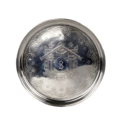 Silbernes Wodka Set im neorussischen Stil von Workshop SM Ikonnikov, 8er Set
