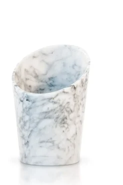 Single Glacette aus weißem Carrara Marmor von Fiammettav Home Collection