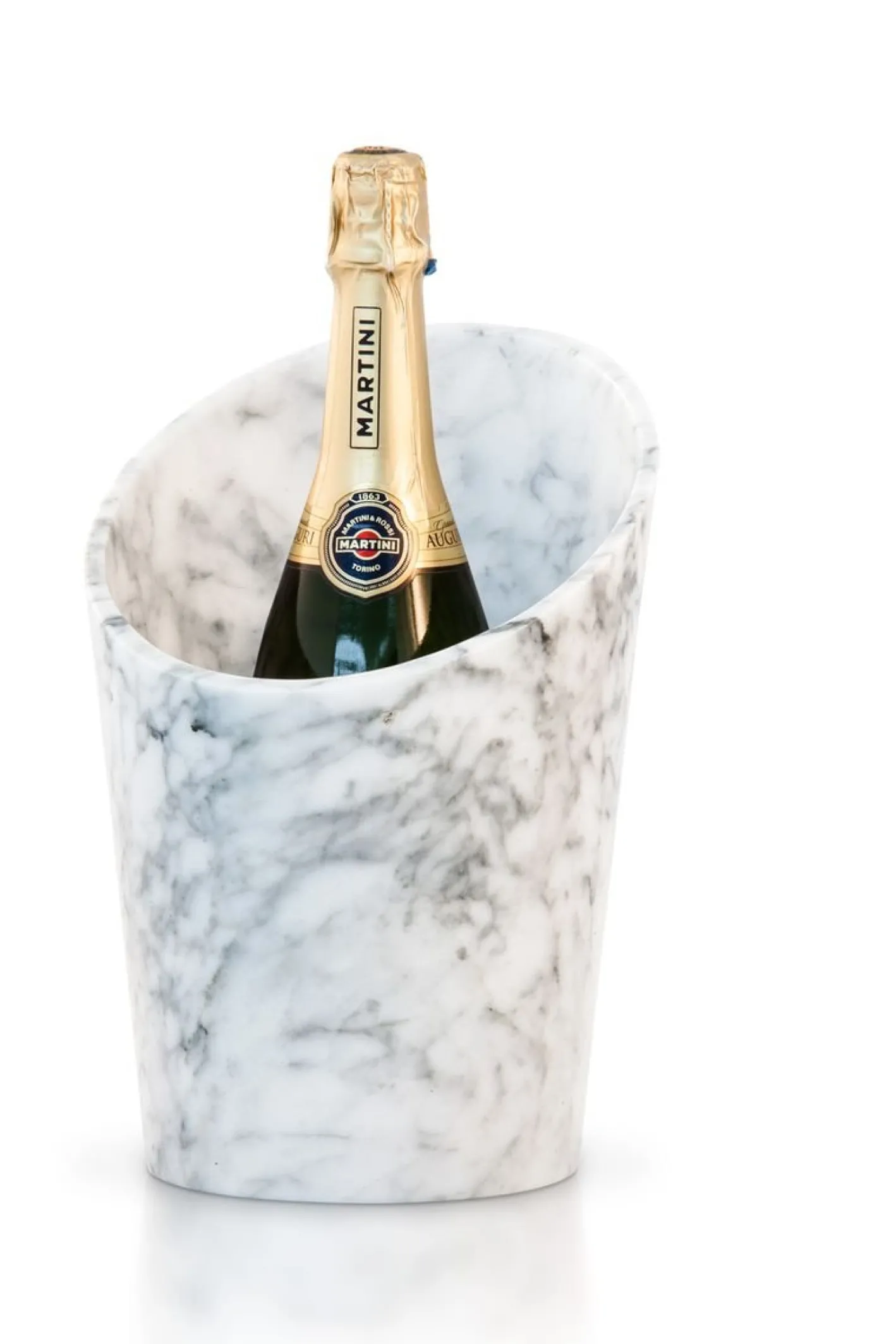 Single Glacette aus weißem Carrara Marmor von Fiammettav Home Collection