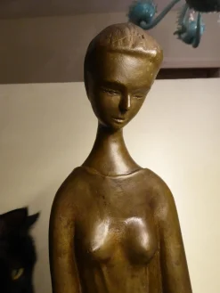 Sitzende Mutter mit Kind, 1970er, Bronze