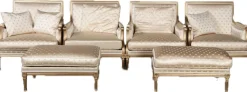 Sitzgruppe im Louis XVI Stil von Pierre Counot Blandin, Frankreich, 1980, 6er Set