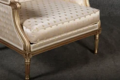 Sitzgruppe im Louis XVI Stil von Pierre Counot Blandin, Frankreich, 1980, 6er Set