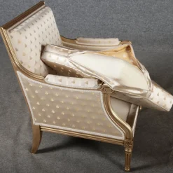 Sitzgruppe im Louis XVI Stil von Pierre Counot Blandin, Frankreich, 1980, 6er Set