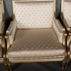 Sitzgruppe im Louis XVI Stil von Pierre Counot Blandin, Frankreich, 1980, 6er Set