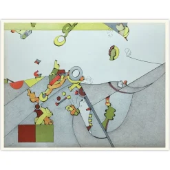 Sizu Simada, Composition V, 1978, Lithographie