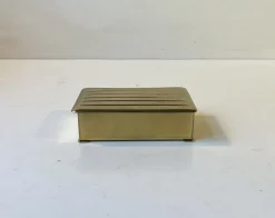 Skandinavische Art Deco Dose aus Messing, 1930er