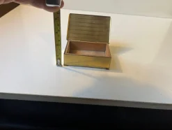 Skandinavische Art Deco Dose aus Messing, 1930er