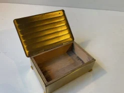 Skandinavische Art Deco Dose aus Messing, 1930er