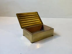 Skandinavische Art Deco Dose aus Messing, 1930er