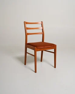 Skandinavische Esszimmerstühle aus Teak, 1960er, 4er Set