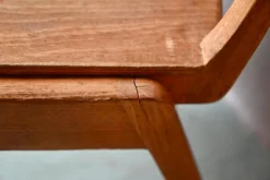 Skandinavische Holzstühle mit Kompass Beinen, 4 . Set