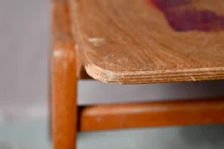 Skandinavische Holzstühle mit Kompass Beinen, 4 . Set