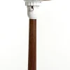 Skandinavische Moderne Schwedische Teak Dreibein Stehlampe mit Gefaltetem Stoff, 1960