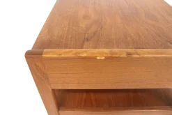 Skandinavischer Arbeitstisch aus Teak & Rattan, Schweden, 1960er