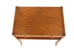 Skandinavischer Arbeitstisch aus Teak & Rattan, Schweden, 1960er