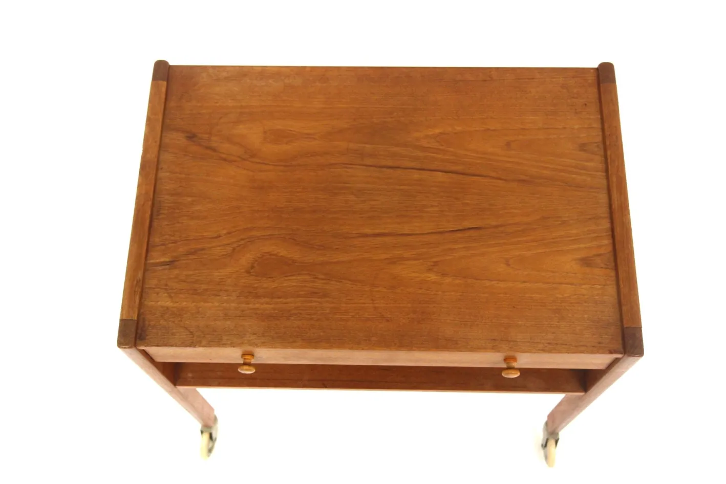 Skandinavischer Arbeitstisch aus Teak & Rattan, Schweden, 1960er