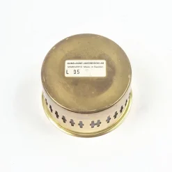 Skandinavischer Mid-Century Glas & Messing Kerzenhalter Modell L 95 von Hans-Agne Jakobsson Ab Markaryd, Schweden, 1960er
